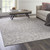 Homeroots Home Decor 8' X 10' Gray Damask Power Loom Area Rug