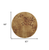 8' Brown Floral Power Loom Non Skid Round Rug