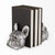 Set of Two 6" Silver Metal Dog Decorative Bookends