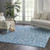 Homeroots Home Decor 8' X 10' in Blue Damask Power Loom Area Rug