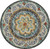 Homeroots Home Decor 6' x 6' Blue Round Wool Floral Hand Tufted Area Rug