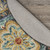 Homeroots Home Decor 6' x 6' Blue Round Wool Floral Hand Tufted Area Rug