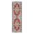 8' Ivory Red And Blue Medallion Runner Rug