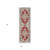 8' Ivory Red And Blue Medallion Runner Rug
