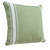 Homeroots Home Decor 20 X 20 Inches Green and White 100% Cotton Geometric Zippered Pillow