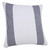 Homeroots Home Decor 20 X 20 Inches Deep Blue and White 100% Cotton Geometric Zippered Pillow, Zippered
