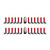 Set of Twentyfour Red Flameless Christmas Clip on Taper Candle