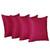 Homeroots Home Decor Set Of Four 18 x 18 Inches Pink Polyester Zippered Pillow Cover