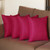 Homeroots Home Decor Set Of Four 18 x 18 Inches Pink Polyester Zippered Pillow Cover