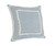 Homeroots Home Decor 20 X 20 Inches Sky Blue and White 100% Cotton Geometric Zippered Pillow