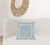 Homeroots Home Decor 20 X 20 Inches Sky Blue and White 100% Cotton Geometric Zippered Pillow