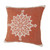 Homeroots Home Decor 20 X 20 Inches Orange and Off-White 100% Cotton Geometric Zippered Pillow