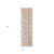 8' Coral And Blue Floral Runner Rug
