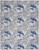 5' x 7' Ivory Blue and Gray Floral Power Loom Washable Non Skid Area Rug - 606114776710