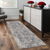 8' Ivory Gray And Rust Oriental Runner Rug