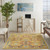 4' X 6' Yellow Floral Power Loom Area Rug - 606114709664
