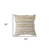 Homeroots Home Decor 20 X 20 Inches Cream, Gray, and Gold 100% Cotton Striped Zippered Pillow