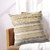 Homeroots Home Decor 20 X 20 Inches Cream, Gray, and Gold 100% Cotton Striped Zippered Pillow