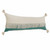 Homeroots Home Decor 14 X 36 Inches Emerald Green and Off-White 100% Cotton Zippered Pillow