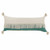 14" X 36" Emerald Green And Off-White 100% Cotton Zippered Pillow - 606114696575