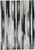2' X 3' Black Silver and Gray Abstract Power Loom Area Rug