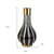 16" Gold and Black Striped Bud Polyresin Table Vase