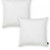 Set of Two 22" White Throw Pillow Covers