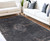 Homeroots Home Decor 7 X 9 Feet Medallion Area Rug, Gray and Black, Non Skid