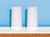 Set of Two White Flameless Pillar Candle Plastic