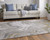7' X 10' Gold Ivory And Gray Abstract Stain Resistant Area Rug - 606114702351