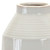 15" White Ribbed Cylinder Terracotta Table Vase