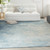 Homeroots Home Decor 9' X 12' in Blue Abstract Power Loom Area Rug