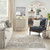 5' X 7' Gray Oriental Power Loom Washable Area Rug Polyester