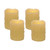 Set of Four Yellow Flameless Pillar Candles