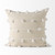 Clouds On Cream Canvas Square Pillow Cover - 808230024137