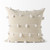 Clouds On Cream Canvas Square Pillow Cover - 808230024137