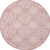 5' Pink Round Floral Power Loom Area Rug