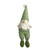 30" Green and White Fabric Sitting Gnome - 606114843023