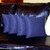 Homeroots Home Decor Set Of Four 22 x 22 Inches Navy Blue Polyester Zippered Pillow Cover