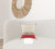 Homeroots Home Decor 20 X 20 Inches Red and Off-White 100% Cotton Pillow with Tassels
