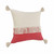 Homeroots Home Decor 20 X 20 Inches Red and Off-White 100% Cotton Pillow with Tassels
