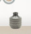 8" Gray Geometric Bud Terracotta Table Vase