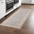 8' Gray Yellow And Lavender Floral Runner Rug