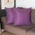 Homeroots Home Decor Set Of Two 22 x 22 Inches Purple Polyester Zippered Pillow Cover