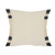 Homeroots Home Decor 20 X 20 Inches Ensign Blue, White, and Linen 100% Cotton Striped Zippered Pillow