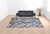 Homeroots Home Decor 12' X 15' Ivory Blue and Gray Chevron Power Loom Distressed Area Rug