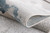 8' Blue And Gray Abstract Washable Runner Rug