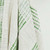 Gray and Green Woven Cotton Throw Blanket with Fringe