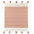 50" X 60" Orange Woven Cotton Striped Throw Blanket with Tassels