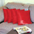 Homeroots Home Decor Set Of Four 26 x 26 Inches Red Polyester Zippered Pillow Cover